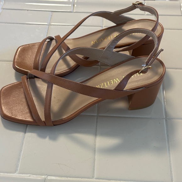 Stuart Weitzman Tan Strappy Sandals - Picture 4 of 5